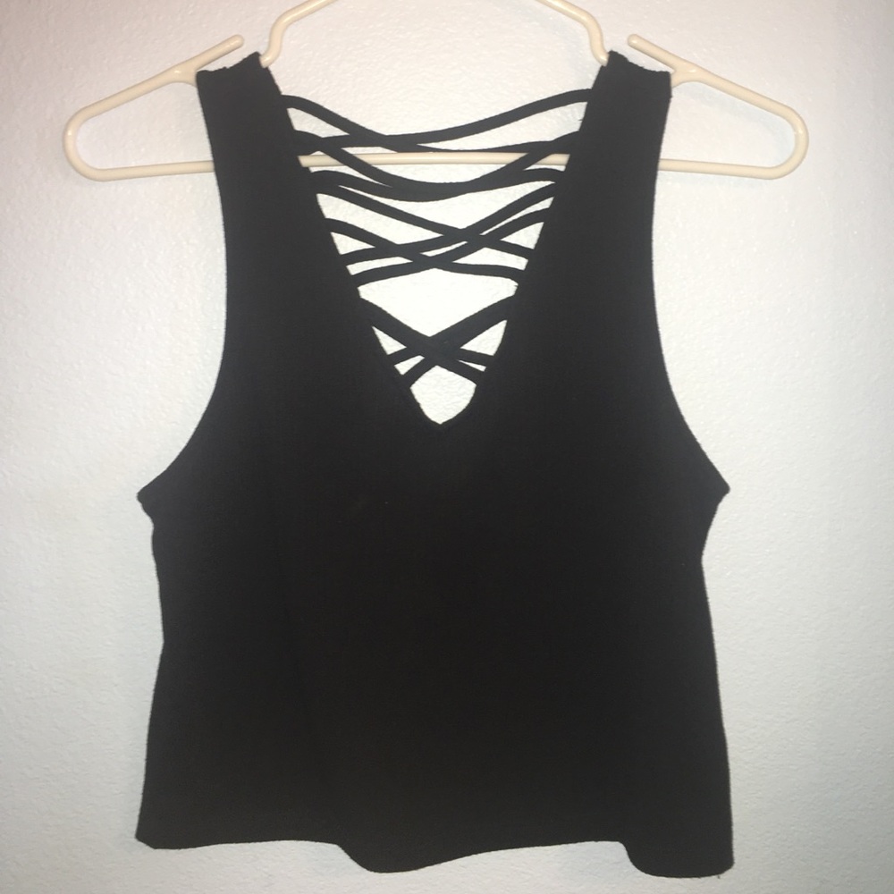 Black tank top